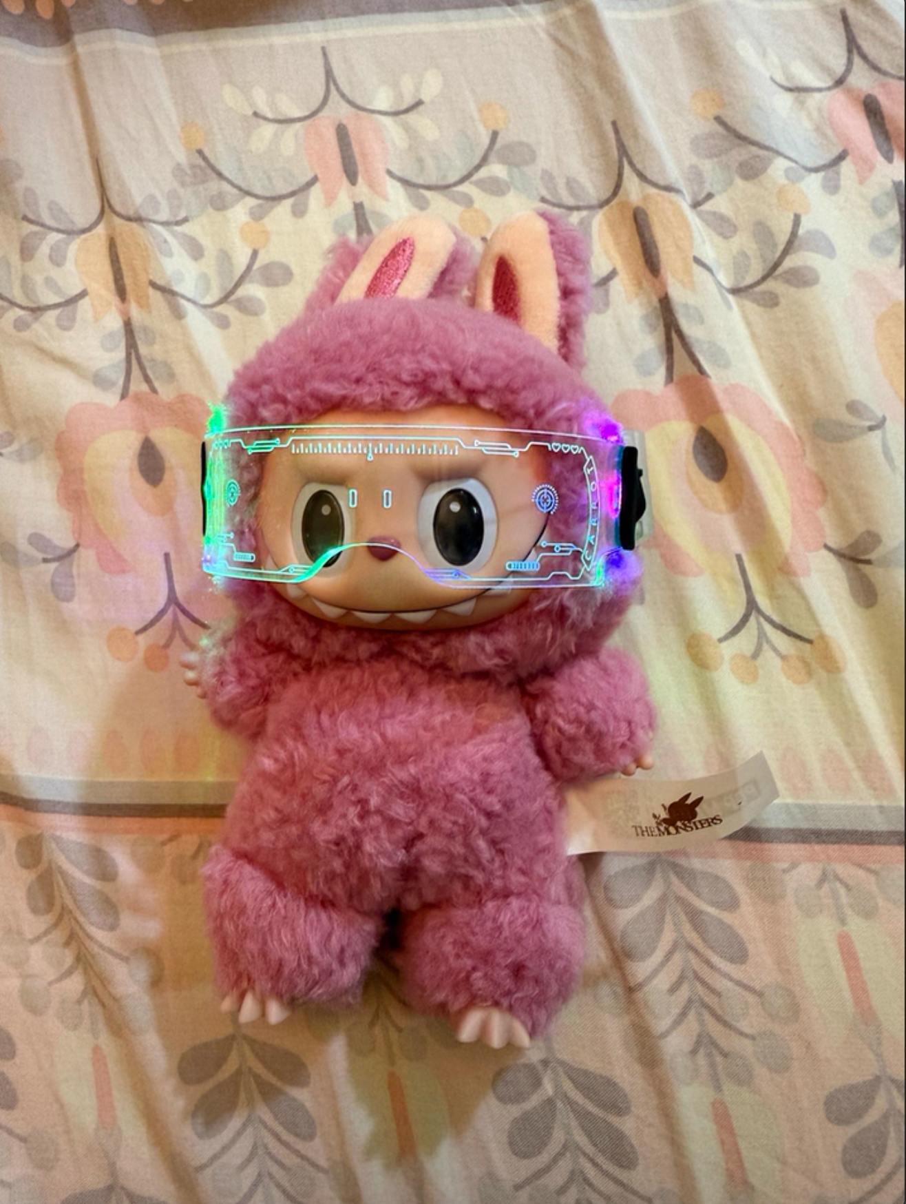 Labubu Doll Glasses - Cyberpunk Techno Cool Futuristic Mini Accessory with Glow Effect - Fits Gen 1/2/3 - 17cm/6.7''