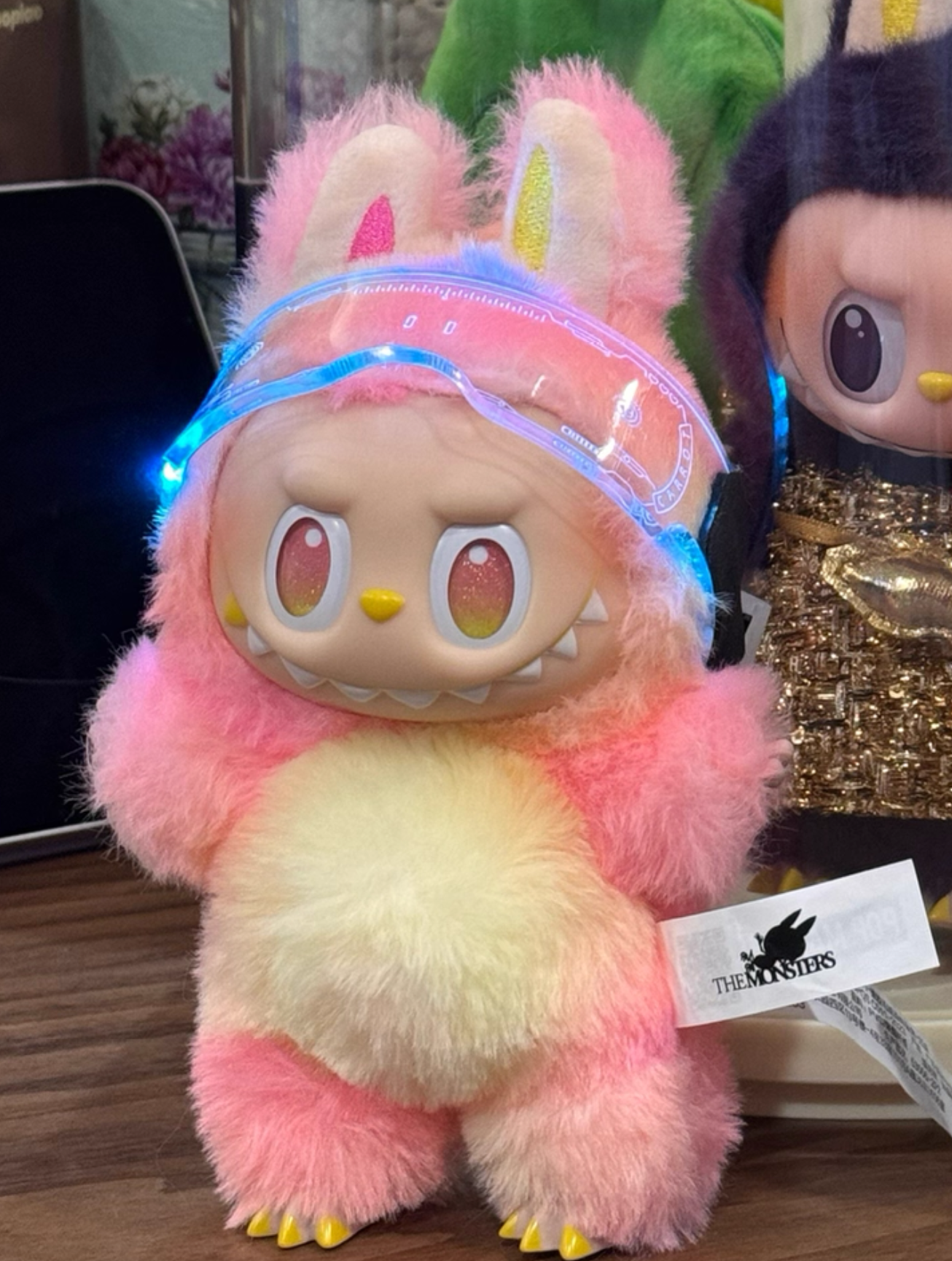 Labubu Doll Glasses - Cyberpunk Techno Cool Futuristic Mini Accessory with Glow Effect - Fits Gen 1/2/3 - 17cm/6.7''