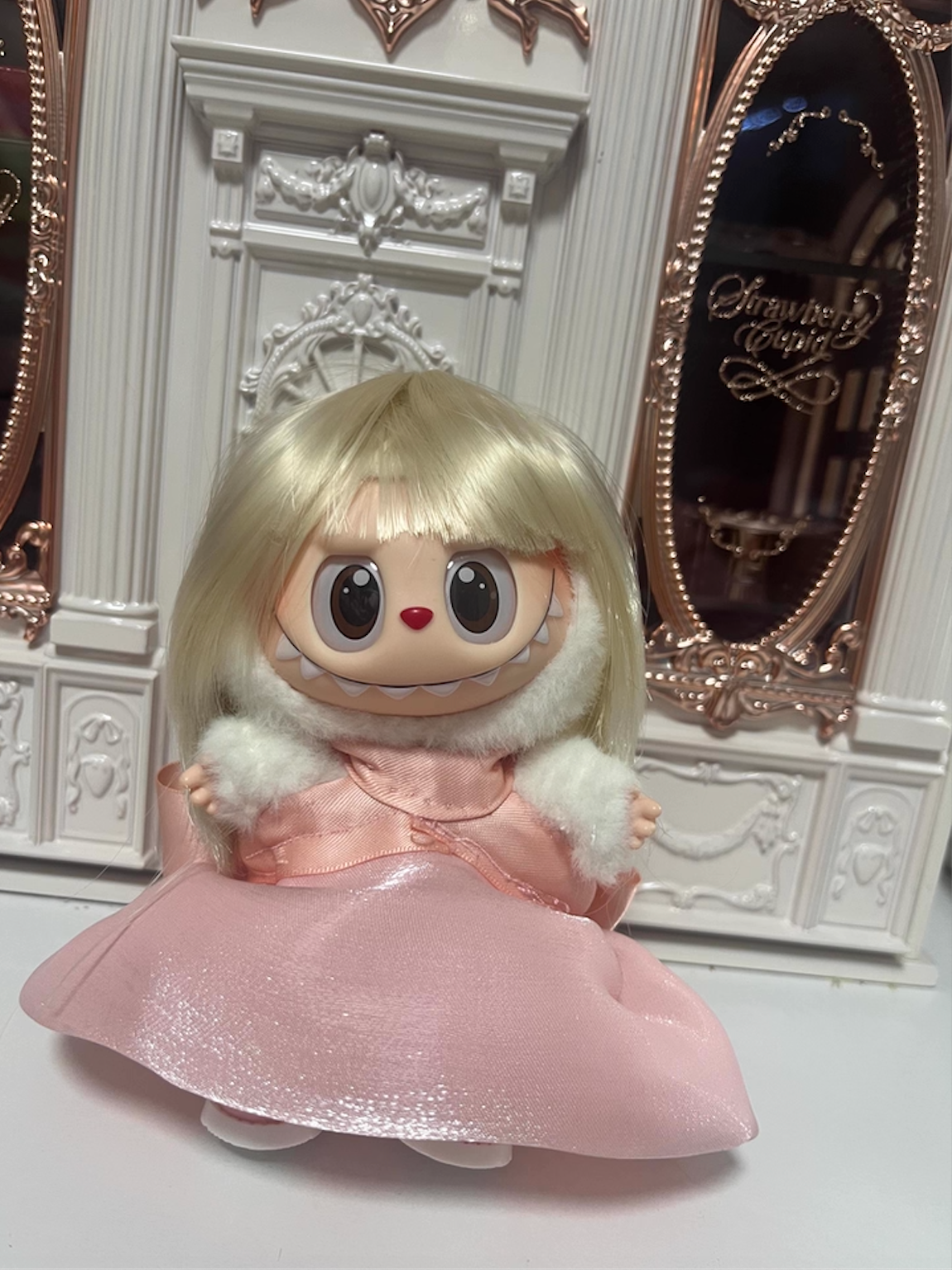 Labubu Doll Wig|Blonde Gold - Cute Mini Doll Accessory for Collectors Fits Fits Gen 1/2/3|6.7''/17cm