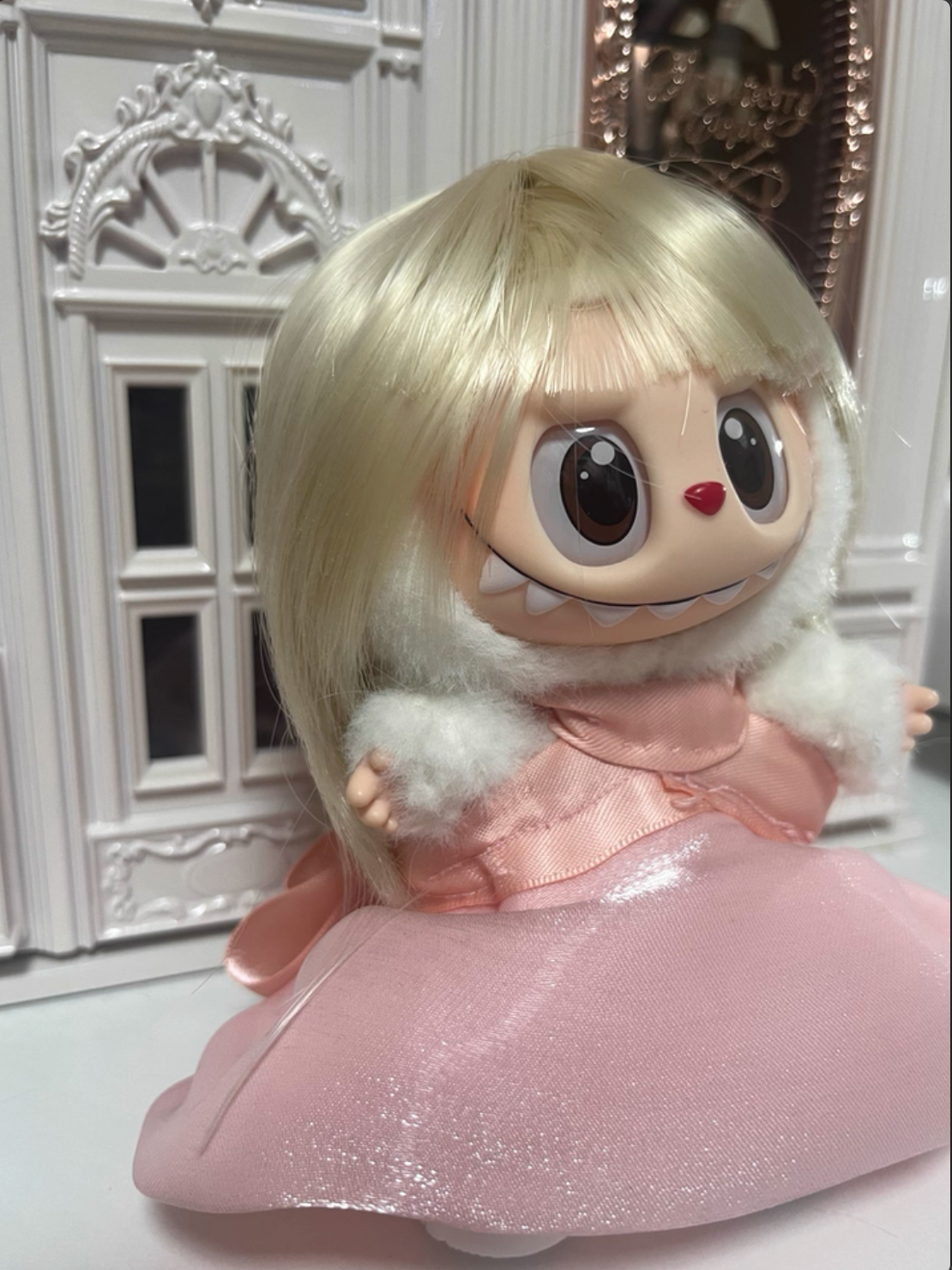 Labubu Doll Wig|Blonde Gold - Cute Mini Doll Accessory for Collectors Fits Fits Gen 1/2/3|6.7''/17cm
