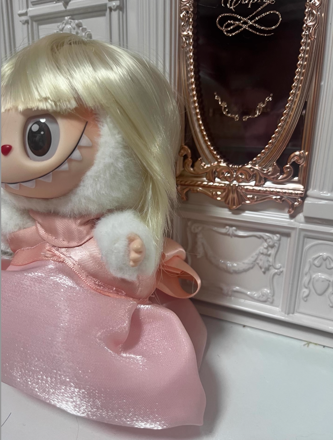 Labubu Doll Wig|Blonde Gold - Cute Mini Doll Accessory for Collectors Fits Fits Gen 1/2/3|6.7''/17cm