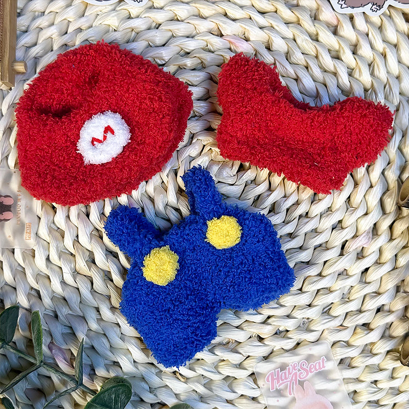 Labubu Doll Outfit | Plush Mario-Inspired Set – Red Tee, Blue Overalls & Cap (3-Piece Outfit) - Fits Labubu Gen 1/2/3