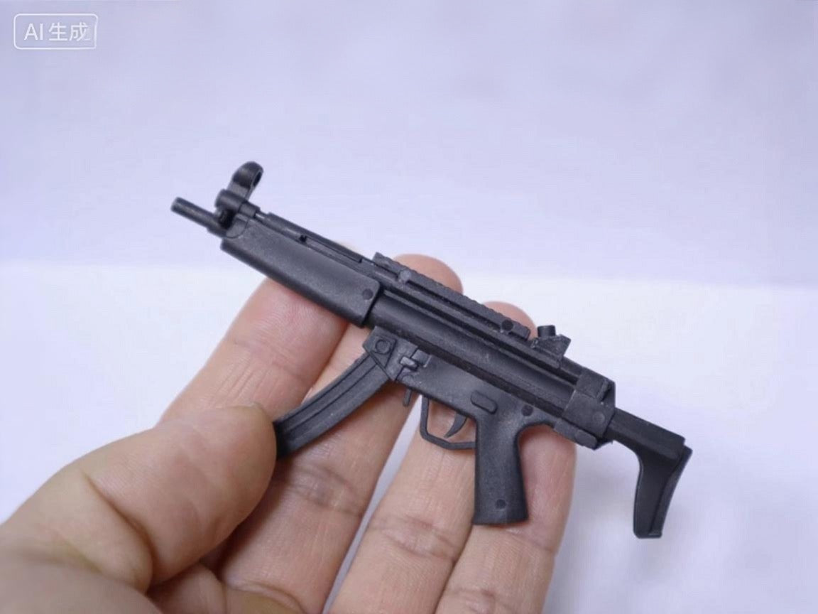 Labubu Doll Gun Model Accessory MP5 1:6 Scale | Cute Cool Toy Gun Accessory | Fits Gen 1/2/3 | 15-17cm Dolls