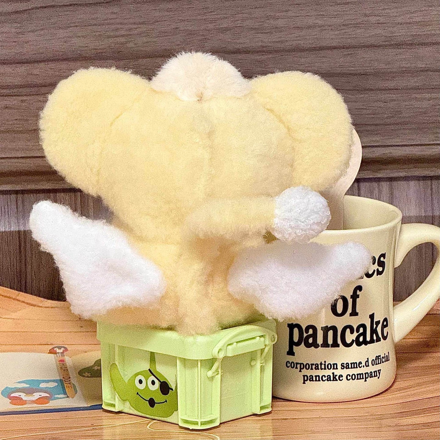 Labubu Doll Outfit | Yellow Angel Mouse One-Piece Plush Suit with Wings & Tail – Cute Doll Clothes – Fits Labubu Gen 1/2/3